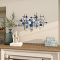 Blue Metal Geometric Overlapping Circle Home Wall Decor, 39" x 1" x 23"