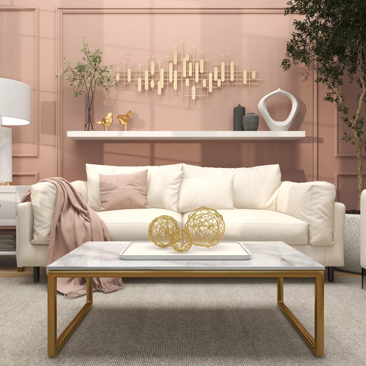Metal Geometric Layered Geometric Home Wall Decor